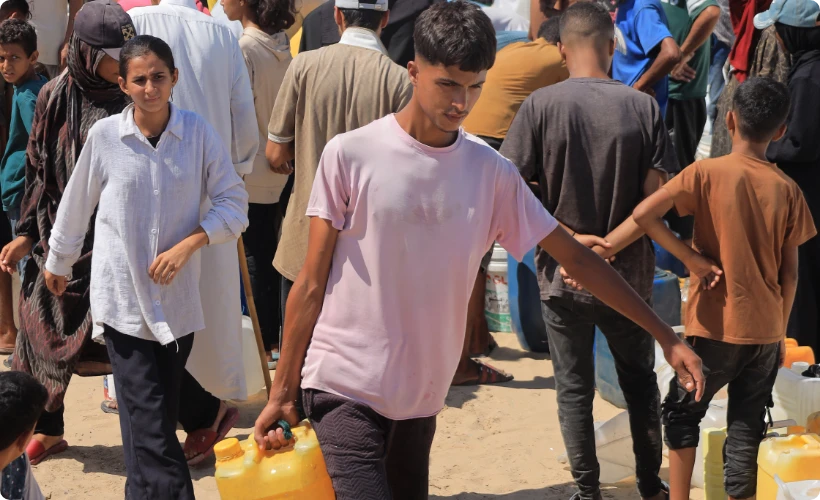 إمداد مياه لأسرة
